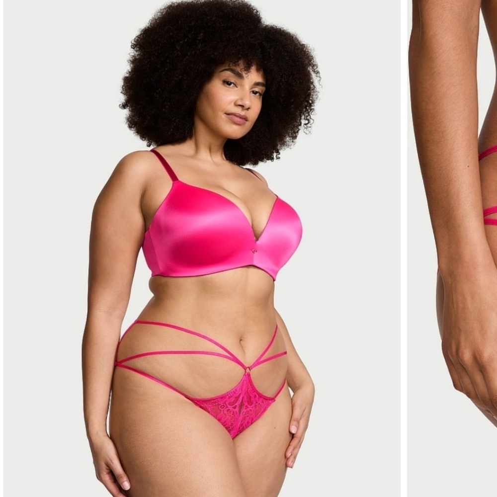 Victoria's Secret Bold Pink Bra Set 3